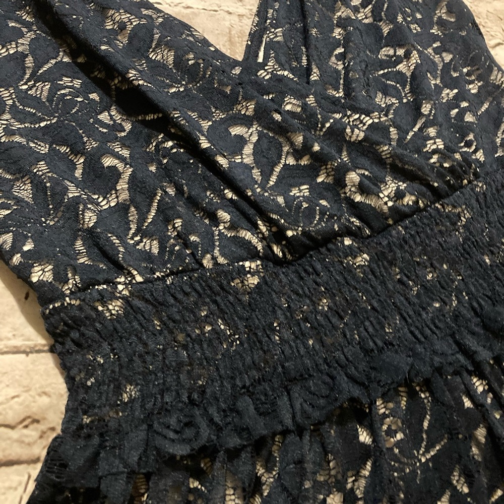 🔥 NWT American rag navy detailed lace sleeveless dress size M - Picture 10 of 16